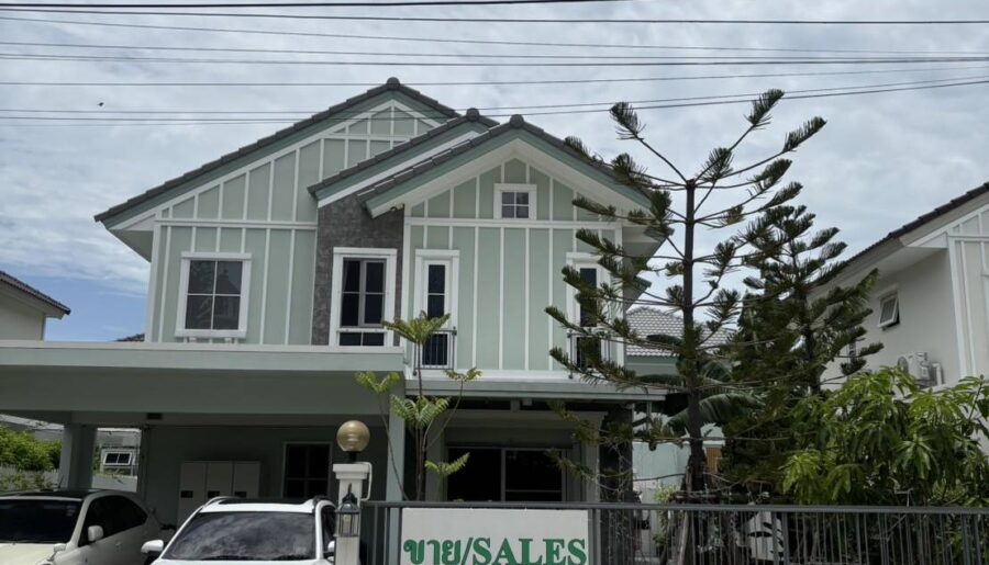 ขายบ้านเดี่ยว 2 ชั้น หมู่บ้าน Villaggio 2 ศรีนครินท์-บางนา อยู่ใกล้เมกาบางนา ทางด่วน โทร 090-262-9151