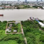 ขายที่ดินติดแม่น้ำเจ้าพระยาในคุ้งบางกะเจ้า 3-2-5.6 ไร่ 0813036969