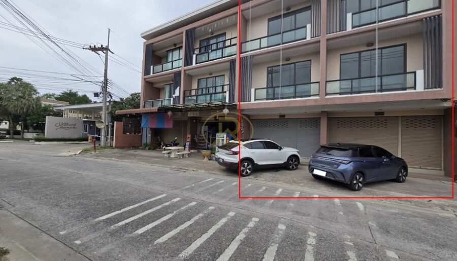 ให้เช่าอาคารพาณิชย์ หน้าหมู่บ้านมณีรินทร์ กรีนพาร์ค อ่างศิลา ชลบุ