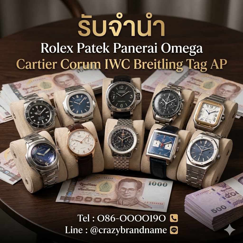 รับจำนำrolex / รับจำนำpatek / รับจำนำpanerai / รับจำนำomega / รับจำนำtag /รับจำนำbreitling / รับจำนำlouis / รับจำนำchanel